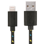 Câble de recharge et de transfert de données USB 8 broches de 1 m en nylon tressé pour iPhone, iPad