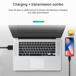Câble de recharge et de transfert de données USB 8 broches de 1 m en nylon tressé pour iPhone, iPad