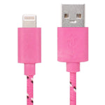 Câble de recharge et de transfert de données USB 8 broches de 1 m en nylon tressé pour iPhone, iPad