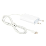 Chargeur de voyage 2 en 1 prise EU 5V 1A avec câble 8 broches de 1 m pour iPhone