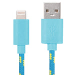 Câble de charge et de transfert de données USB 1m en nylon tressé pour iPhone, iPad, compatible jusqu'à iOS 15.5