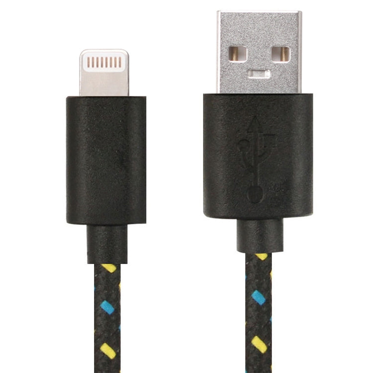 Câble de charge et de transfert de données USB en nylon tressé de 2 m pour iPhone, iPad