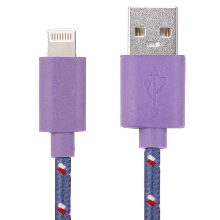 Câble de charge et de transfert de données USB en nylon tressé de 2 m pour iPhone, iPad