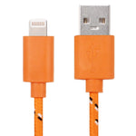 Câble de charge et de transfert de données USB en nylon tressé de 2 m pour iPhone, iPad