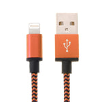 Câble USB tressé 2A vers 8 broches pour synchronisation et charge, longueur du câble : 1 m
