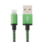 Câble USB tressé 2A vers 8 broches pour synchronisation et charge, longueur du câble : 1 m