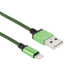 Câble USB tressé 2A vers 8 broches pour synchronisation et charge, longueur du câble : 1 m
