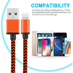 Câble USB tressé 2A vers 8 broches pour synchronisation et charge, longueur du câble : 1 m