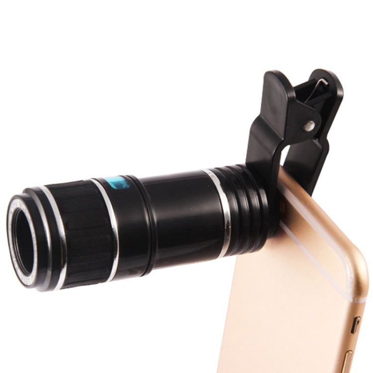 Objectif de télescope à zoom optique universel 12X avec clip