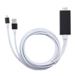 Câble adaptateur 8 broches vers HDMI HDTV avec câble de chargeur USB