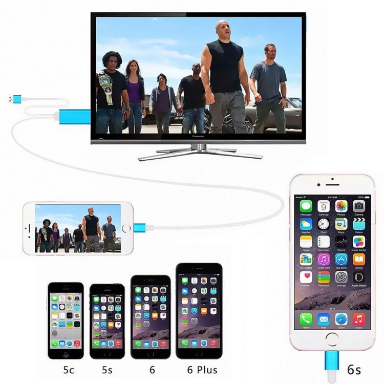 Câble adaptateur 8 broches vers HDMI HDTV avec câble de chargeur USB