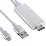 Câble adaptateur 8 broches vers HDMI HDTV avec câble de chargeur USB