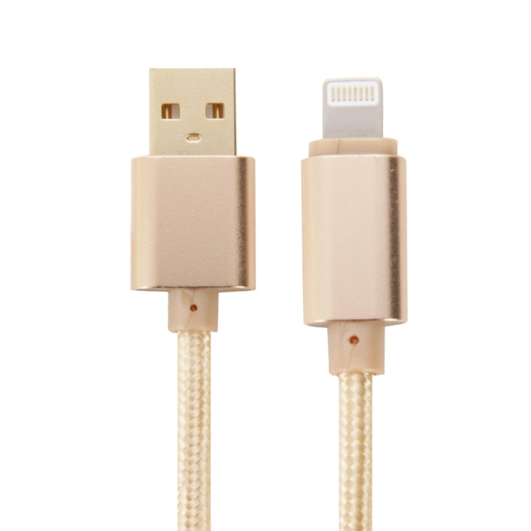 Câble de synchronisation et de chargement USB 8 broches pour iPhone, iPad, avec tête en métal tressé, longueur 1m