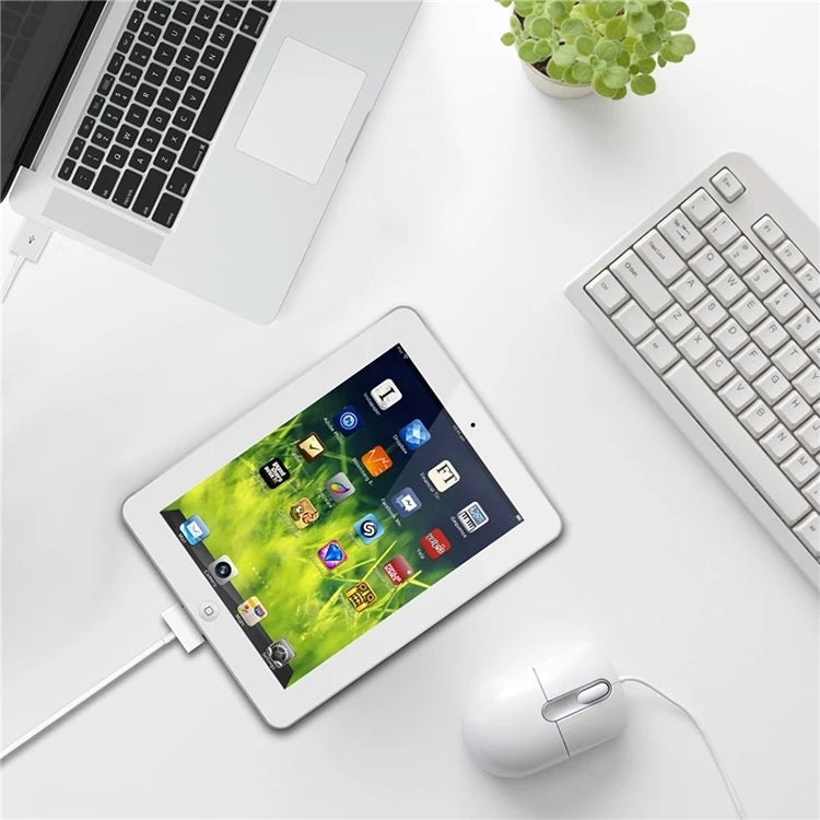 Câble de chargement et de synchronisation de données USB mâle vers 30 broches mâle pour iPad / 2 / 3, iPhone 4 et 4s, iPod Nano, iPod Touch, Longueur : 1m, USB vers 30 broches