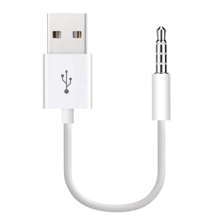 Câble de synchronisation et de charge de données USB vers jack 3,5 mm JW-SM1 pour iPod shuffle 1ère/2ème/3ème/4ème/5ème/6ème génération, Longueur : 10 cm