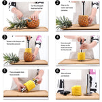 LsCook Dénoyauteur à ananas, trancheur et éplucheur à ananas (argent)