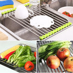 Égouttoir pliable en acier inoxydable 40x24x0.9cm, égouttoir pliable