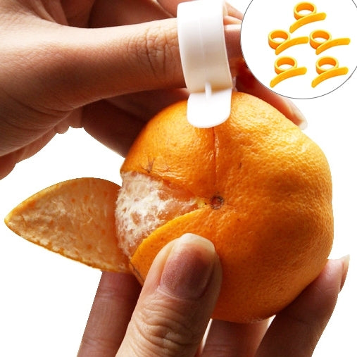10x ouvre-agrumes/pèle-oranges/mandarines/citrons type anneau, trancheur coupe-écorces, aide à l'épluchage des fruits, livraison couleur aléatoire, 100 PIÈCES type anneau