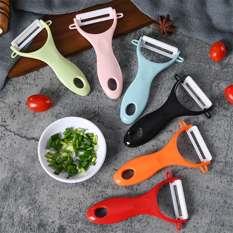 Éplucheur de légumes en céramique en forme de T avec manche en ABS durable, livraison de couleur aléatoire, couteau éplucheur en forme de T