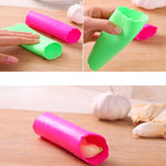 5 pcs Éplucheurs d'ail en résine souple en forme de tube, réutilisables, magiques, outils de cuisine portatifs (couleur aléatoire), livraison de couleur aléatoire