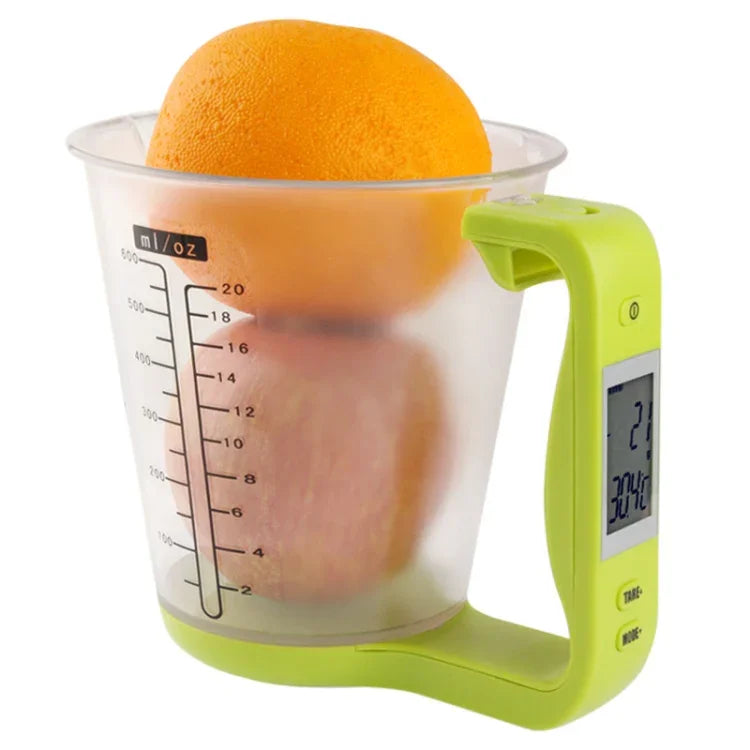 Balance numérique avec verre doseur / thermomètre, vert