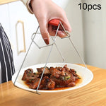 10pcs Pince de Pot en Acier Inoxydable de Haute Qualité, Pince de Pot