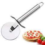 Couteau à pizza rond en acier inoxydable LsCook, roue unique