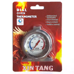 Thermomètre de four sur pied en acier inoxydable de haute qualité (0-300 degrés Celsius), jauge de four