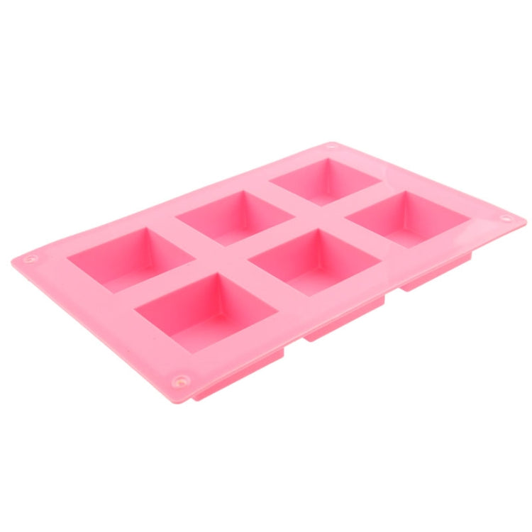 Moule à gâteau en silicone de haute qualité à 6 cavités, forme carrée