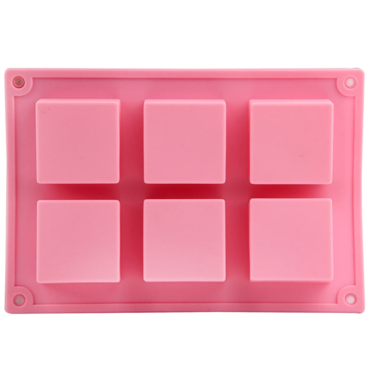 Moule à gâteau en silicone de haute qualité à 6 cavités, forme carrée