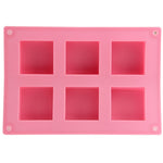 Moule à gâteau en silicone de haute qualité à 6 cavités, forme carrée