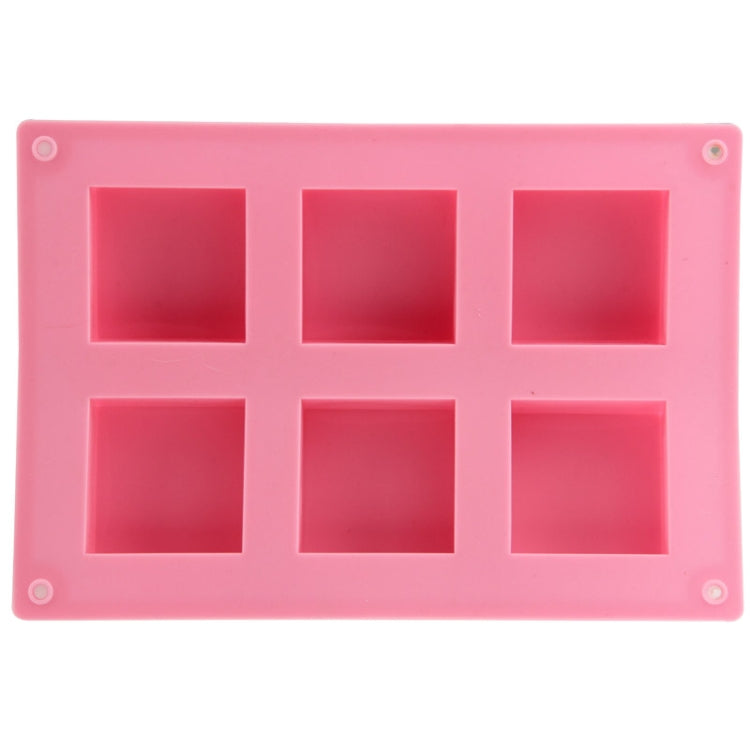 Moule à gâteau en silicone de haute qualité à 6 cavités, forme carrée