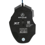 Souris de jeu optique filaire à LED 7 boutons avec molette de défilement 5000 DPI pour ordinateur PC portable, X7 7 boutons (noir)