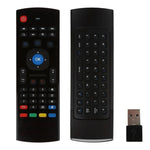 Souris aérienne sans fil MX3, clavier et télécommande 2,4 GHz avec raccourcis navigateur pour boîtier TV Android / mini PC, souris aérienne