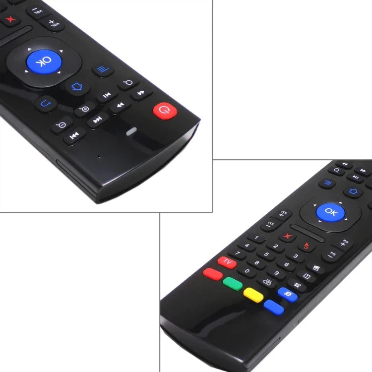 Souris aérienne sans fil MX3, clavier et télécommande 2,4 GHz avec raccourcis navigateur pour boîtier TV Android / mini PC, souris aérienne
