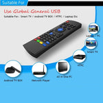 Souris aérienne sans fil MX3, clavier et télécommande 2,4 GHz avec raccourcis navigateur pour boîtier TV Android / mini PC, souris aérienne
