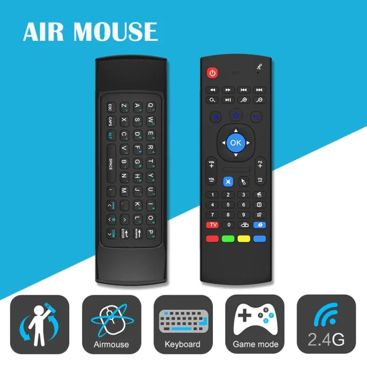 Souris aérienne sans fil MX3, clavier et télécommande 2,4 GHz avec raccourcis navigateur pour boîtier TV Android / mini PC, souris aérienne