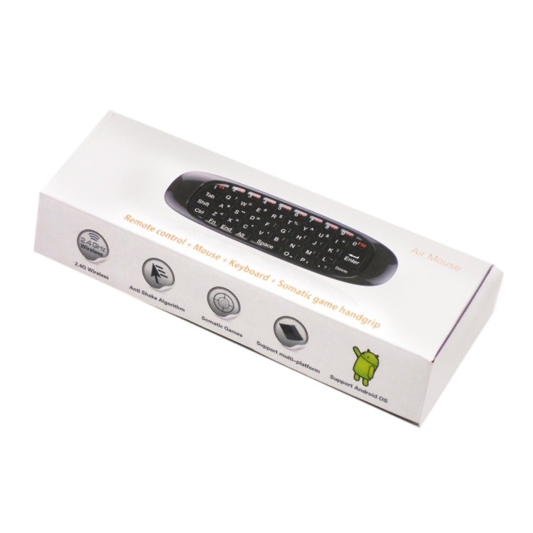Souris volante C120 T10 2,4 GHz clavier sans fil rechargeable télécommande pour Android TV Box / PC, clavier sans fil