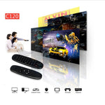 Souris volante C120 T10 2,4 GHz clavier sans fil rechargeable télécommande pour Android TV Box / PC, clavier sans fil