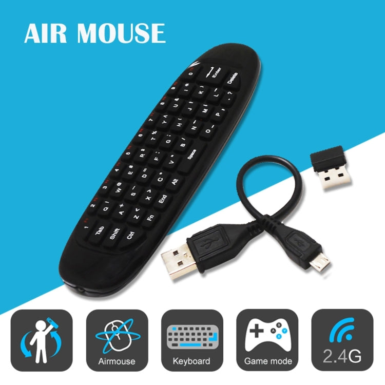 Souris volante C120 T10 2,4 GHz clavier sans fil rechargeable télécommande pour Android TV Box / PC, clavier sans fil