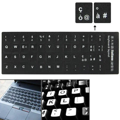 Autocollant de disposition de clavier italien pour clavier d'ordinateur portable/de bureau, italien