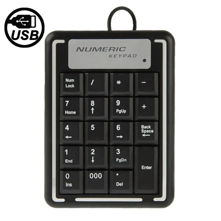 Clavier numérique USB asynchrone pour ordinateur portable avec 19 touches, 19 touches