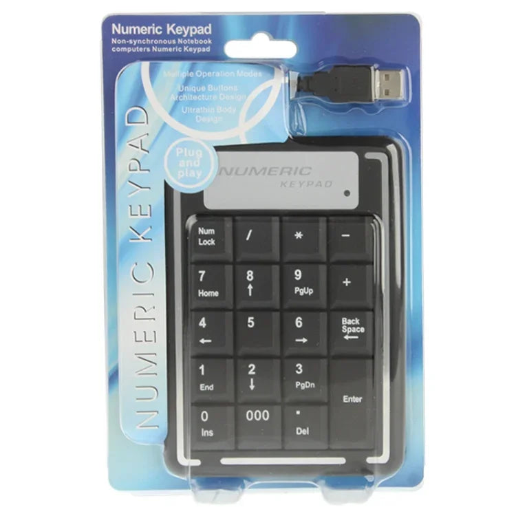 Clavier numérique USB asynchrone pour ordinateur portable avec 19 touches, 19 touches