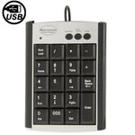 Clavier numérique multifonction USB non synchrone pour ordinateur portable avec 19 touches, clavier numérique multifonction