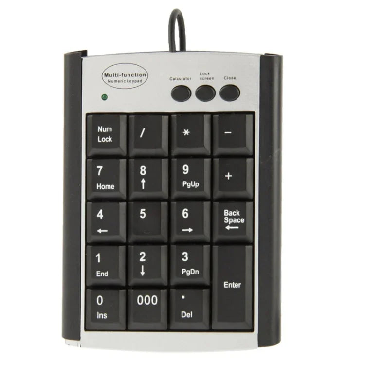 Clavier numérique multifonction USB non synchrone pour ordinateur portable avec 19 touches, clavier numérique multifonction