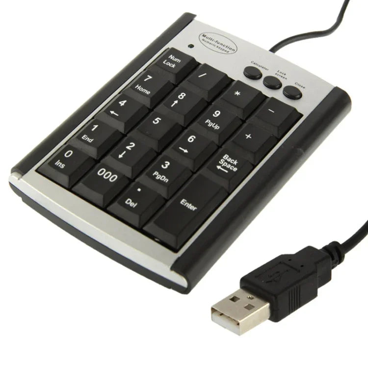 Clavier numérique multifonction USB non synchrone pour ordinateur portable avec 19 touches, clavier numérique multifonction