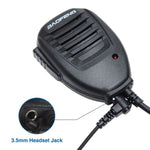 Microphone haut-parleur clip Baofeng pour talkies-walkies, prise casque 3,5 mm + 2,5 mm + micro, microphone