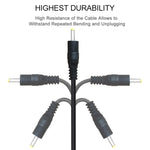 Câble d'alimentation USB mâle vers DC 2,5 x 0,7 mm, longueur : 1,2 m