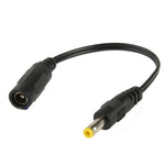 Câble connecteur d'alimentation DC femelle 5,5 x 2,1 mm vers DC mâle 4,8 x 1,7 mm pour adaptateur d'ordinateur portable, longueur : 15 cm, 4,8 x 1,7 mm