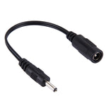 Câble connecteur d'alimentation DC femelle 5,5 x 2,1 mm vers DC mâle 3,5 x 1,35 mm pour adaptateur d'ordinateur portable, longueur : 15 cm, mâle 3,5 x 1,35 mm